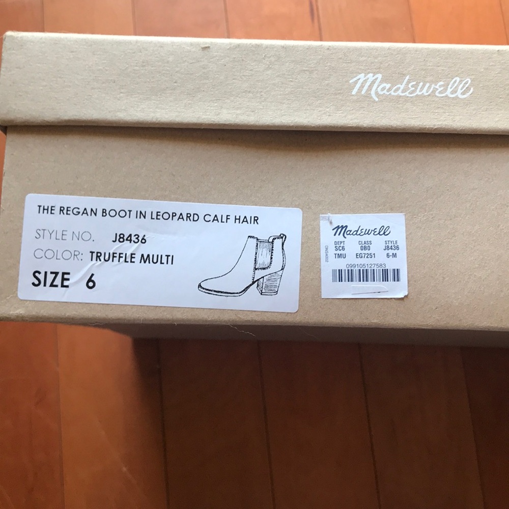 Madewell the Reagan boot in leopard calf hair sz 6 - Picture 6 of 6